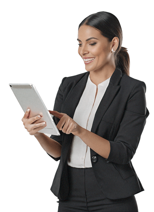 Mujer con tablet